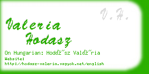 valeria hodasz business card